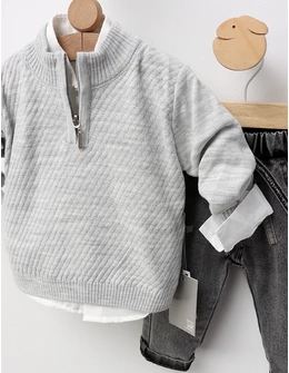 Compleu elegant Oliver, gri-deschis