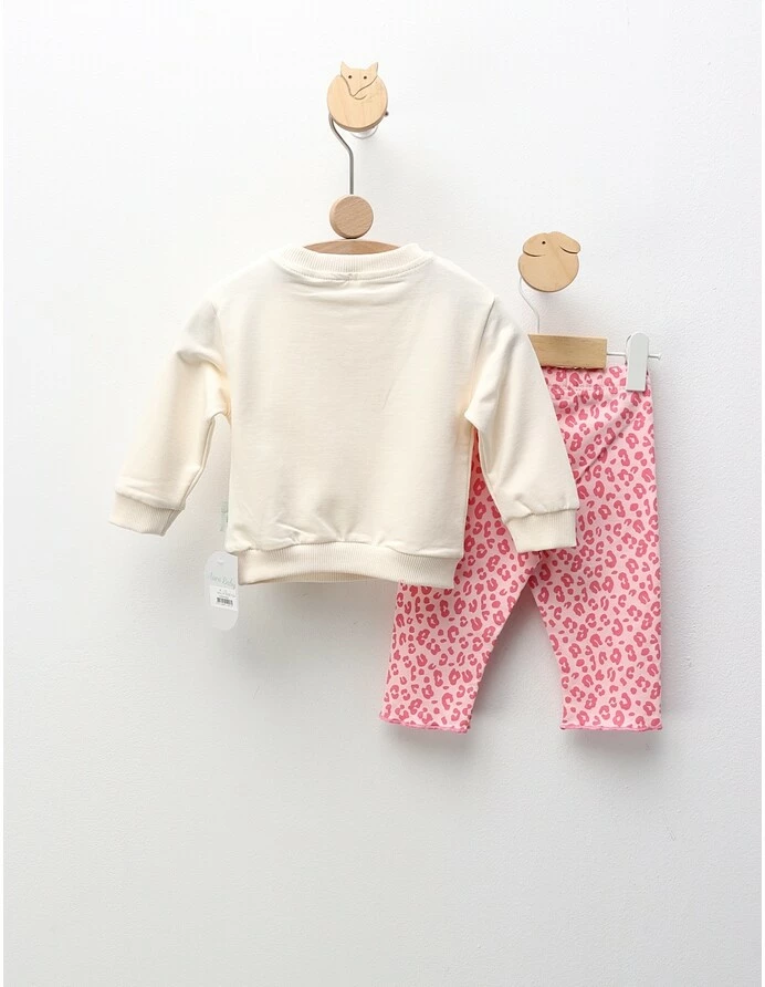 Compleu Felinuta Leopard, crem-roz picture - 4