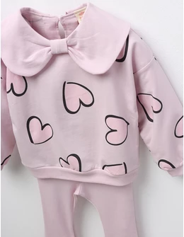 Compleu fetite inimioare Yvona roz