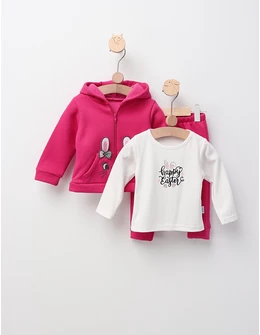 Compleu Happy Easter, model ciclam