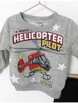 Compleu HELICOPTER PILOT gri 2