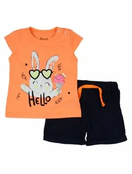 Compleu Hello rabbit portocaliu 1