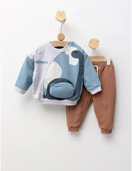 Compleu Little Freeman, cu albastru 74 (6-9 luni)