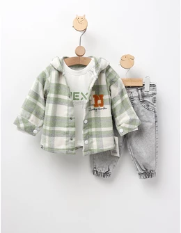 Compleu Next Generation, model cu verde 74 (6-9 luni)