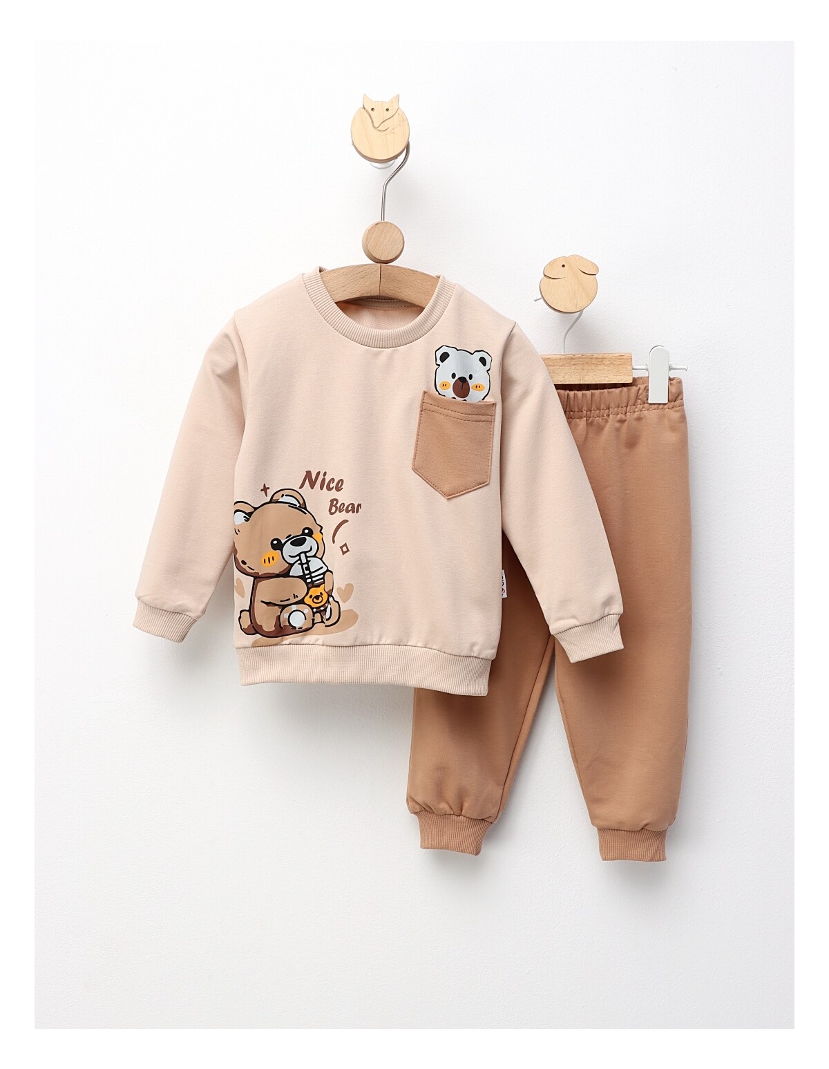 Compleu Nice Bear, model cu bej