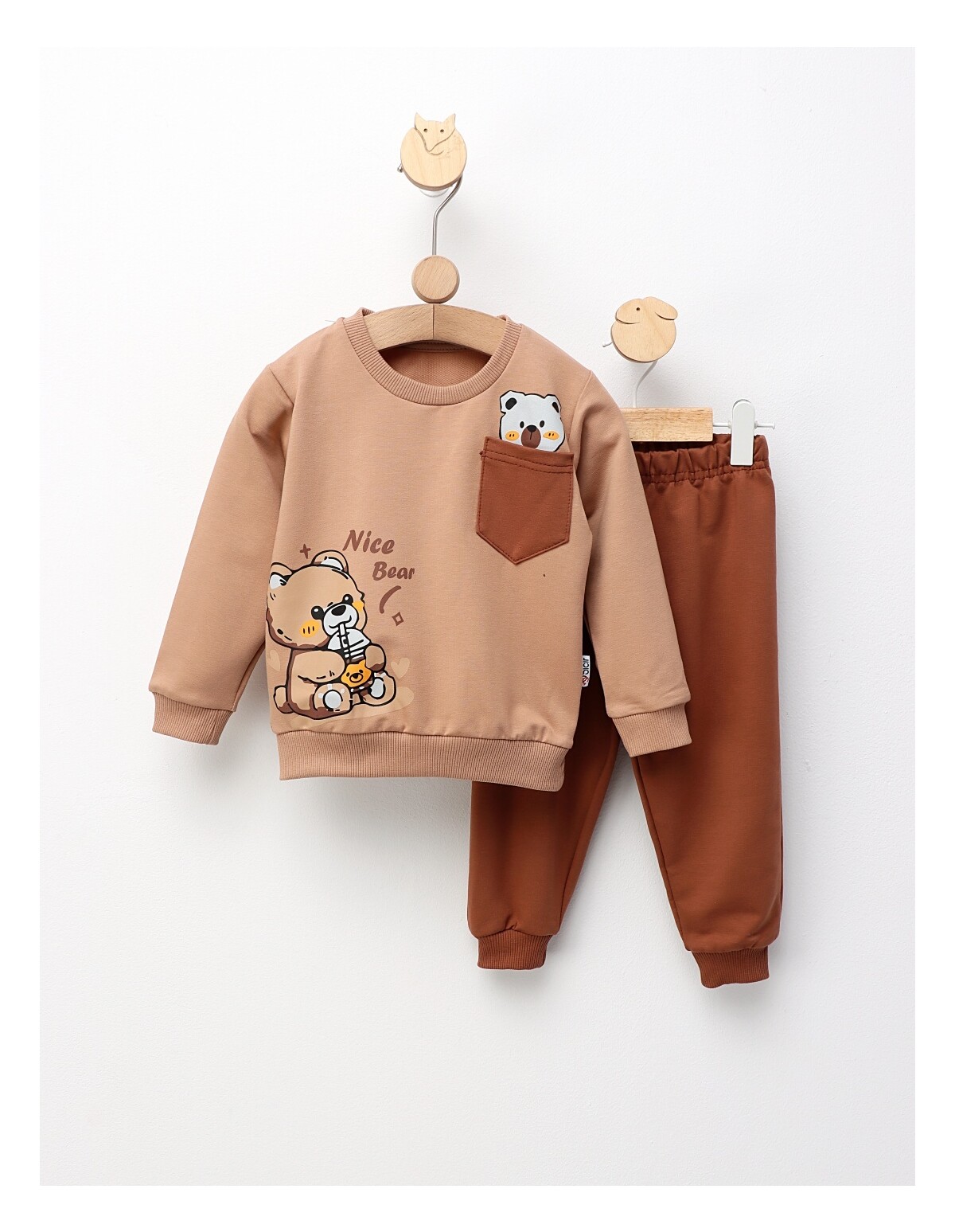 Compleu Nice Bear, model cu maro