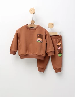 Compleu Peisaj Colorat, cu maro