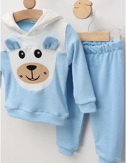 Compleu Poppy Bear, model cu albastru