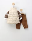 Compleu premium, 4 piese, crem-bej-maro picture - 5