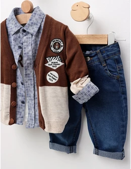 Compleu premium 4 piese, Michigan, maro