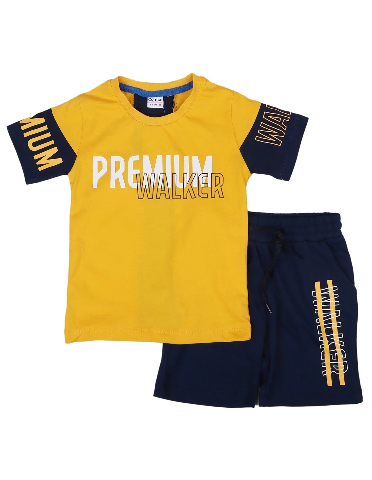 Compleu premium galben-bleumarin
