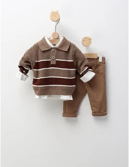 Compleu premium Kevin, maro-bej