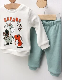 Compleu Safari Zone, alb-verde