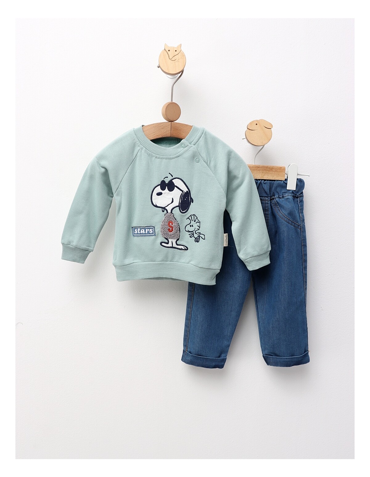 Compleu Snoopy Stars, model verde