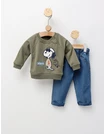 Compleu Snoopy Stars, model verde-inchis picture - 1