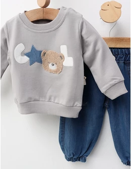 Compleu Ursuletul Cool, model cu gri