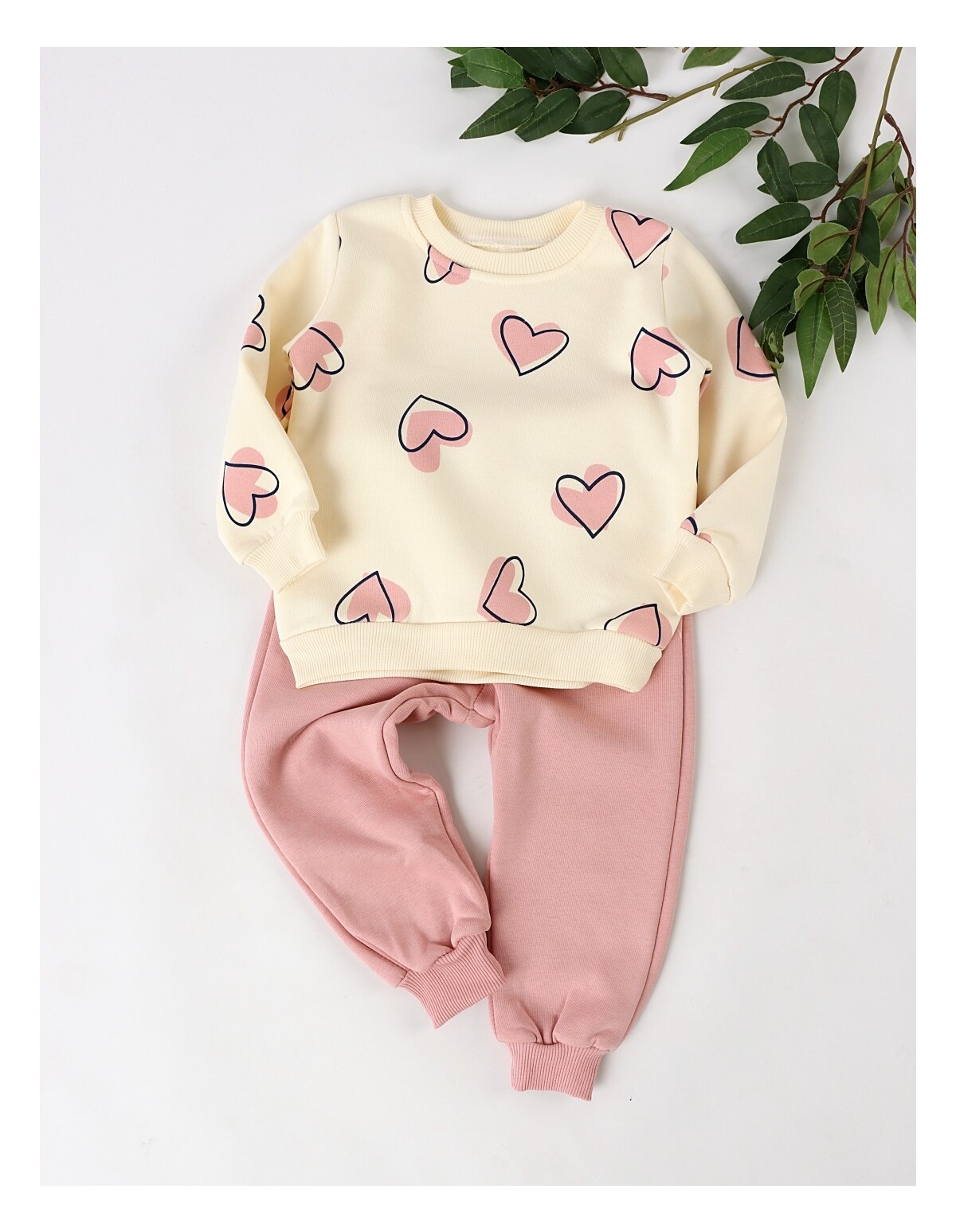 Compleu vatuit Hearts, roz