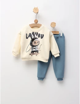 Compleu vatuit La Bubu, cu albastru