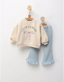 Compleu vatuit La Vie En Rose, cu albastru