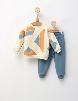 Compleu vatuit Paint Art, cu albastru 98 (24-36 luni)