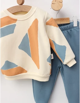 Compleu vatuit Paint Art, cu albastru