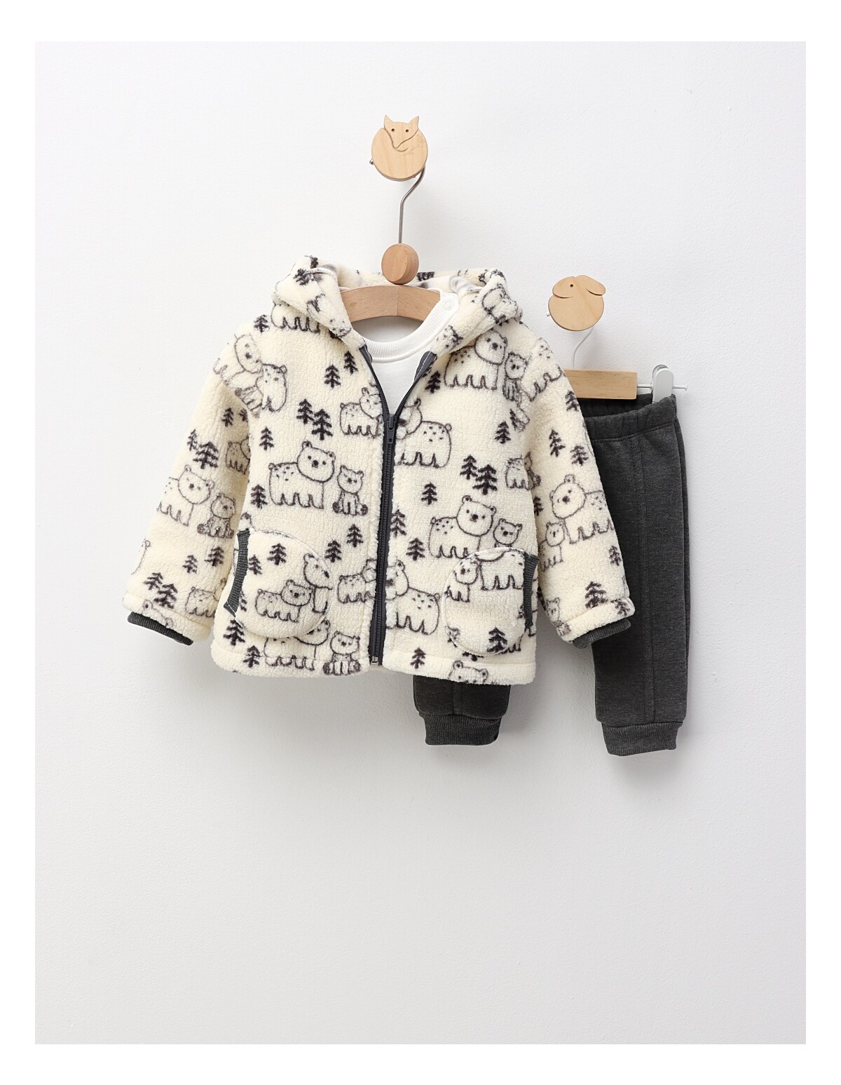 Compleu Winter Bear, model cu gri