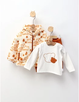 Compleu Winter Bear, model cu maro