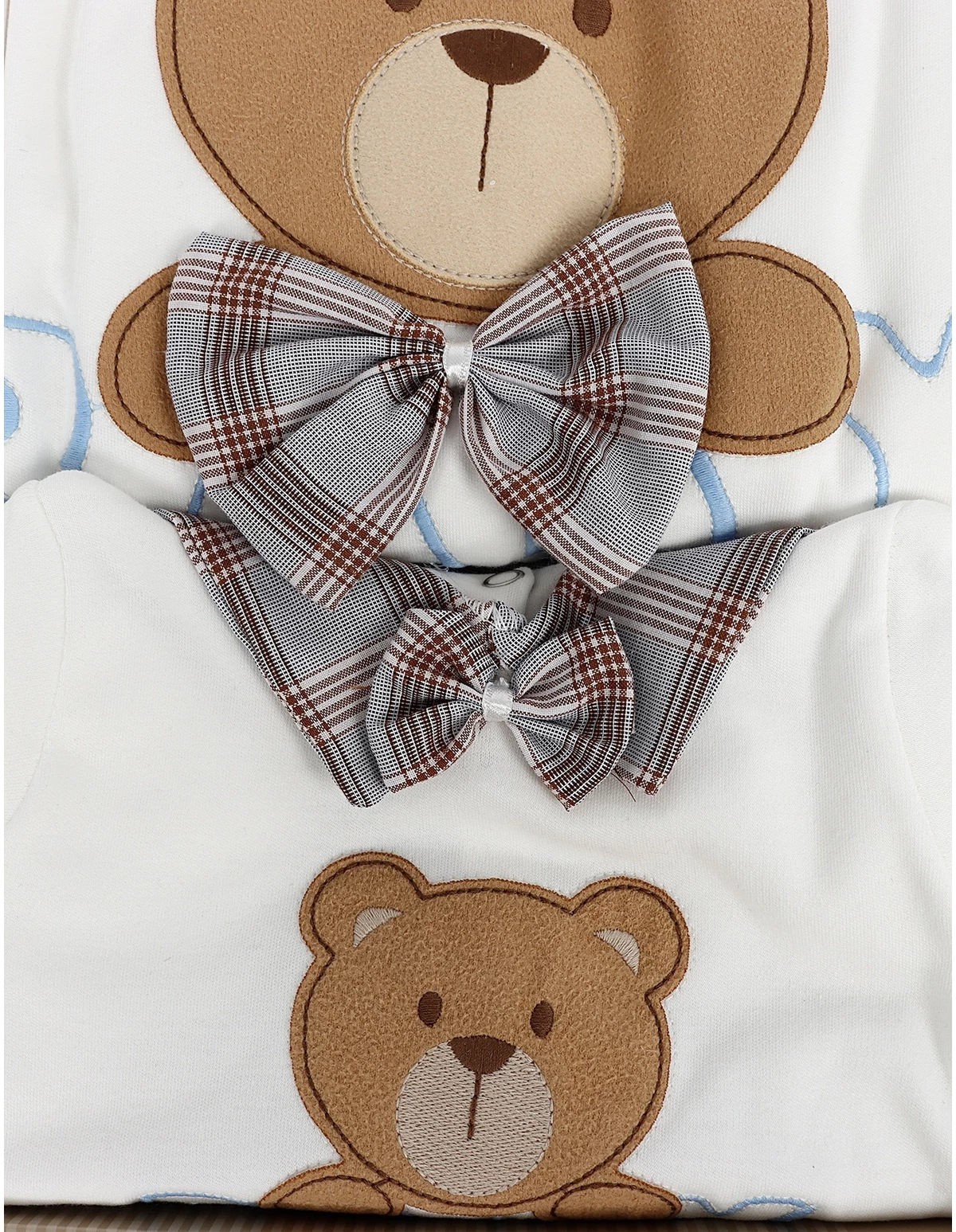 Costum cutie 10 piese premium ursulet alb