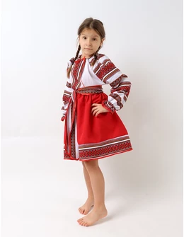 Costum national DANA alb-rosu