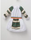 Costum popular fetite Otilia verde-crem picture - 5