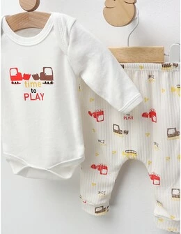 Costumas 2 piese Time To Play, cu rosu
