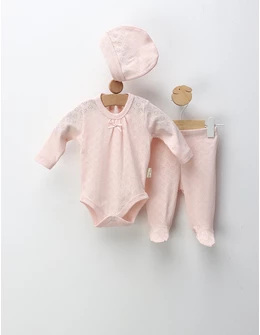 Costumas 3 piese, Anielle Hearts, roz