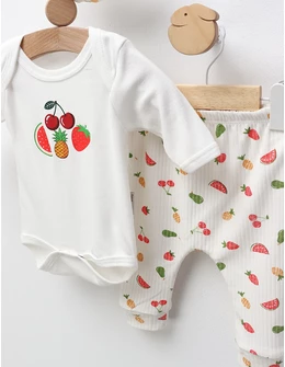 Costumas 3 piese Fruit Fruit, cu rosu