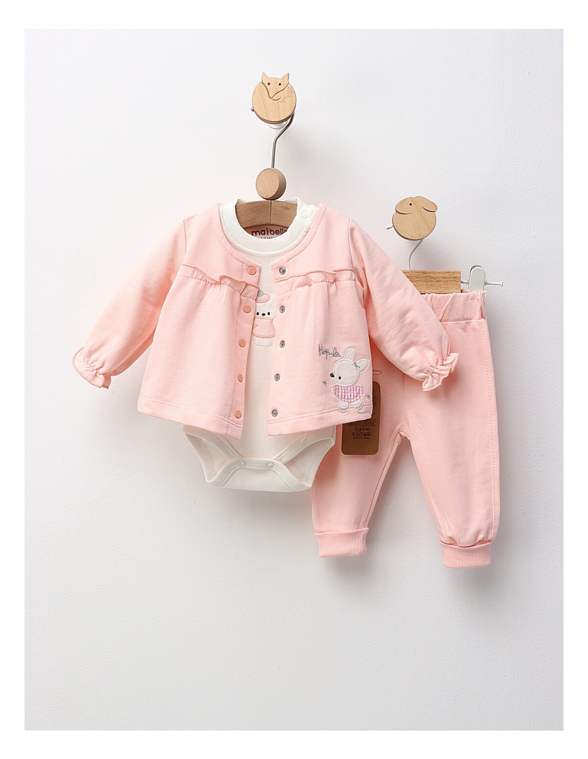 Costumas 3 piese, Hopla Rabbit, roz