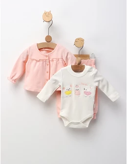 Costumas 3 piese, Hopla Rabbit, roz