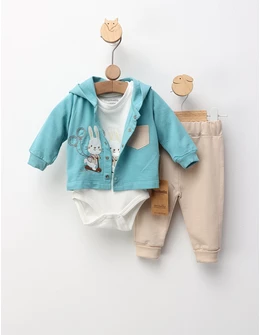 Costumas 3 piese, Iepurasul pe Troti, turcoaz