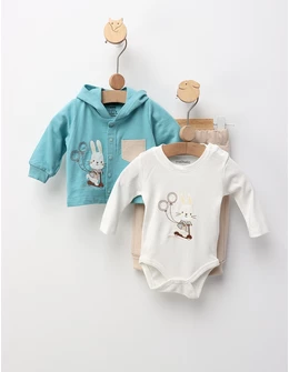 Costumas 3 piese, Iepurasul pe Troti, turcoaz