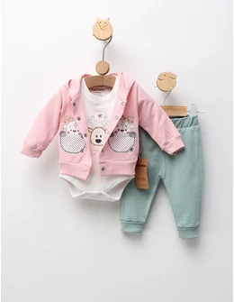 Costumas 3 piese, Loving Deer, roz