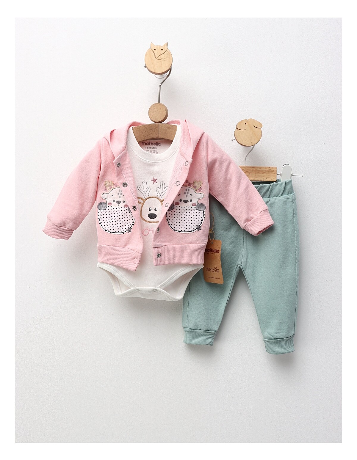 Costumas 3 piese, Loving Deer, roz