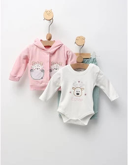 Costumas 3 piese, Loving Deer, roz