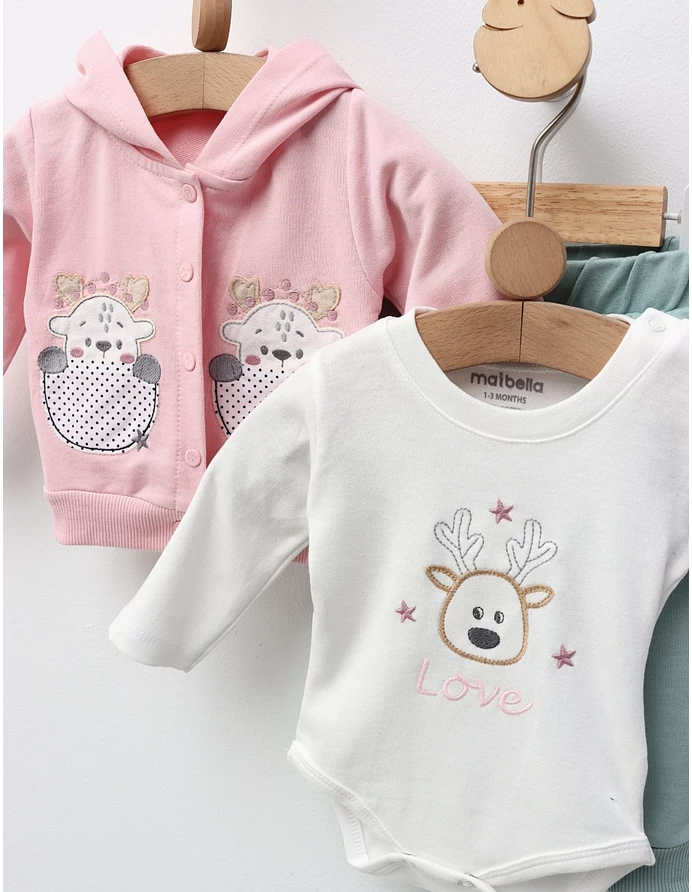 Costumas 3 piese, Loving Deer, roz picture - 3