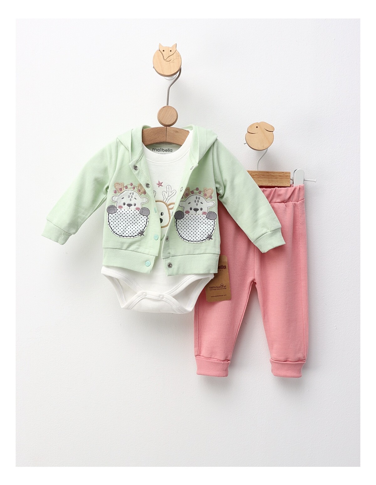 Costumas 3 piese, Loving Deer, verde
