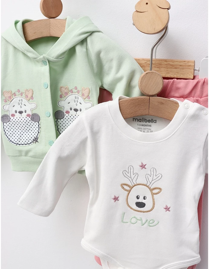 Costumas 3 piese, Loving Deer, verde picture - 2