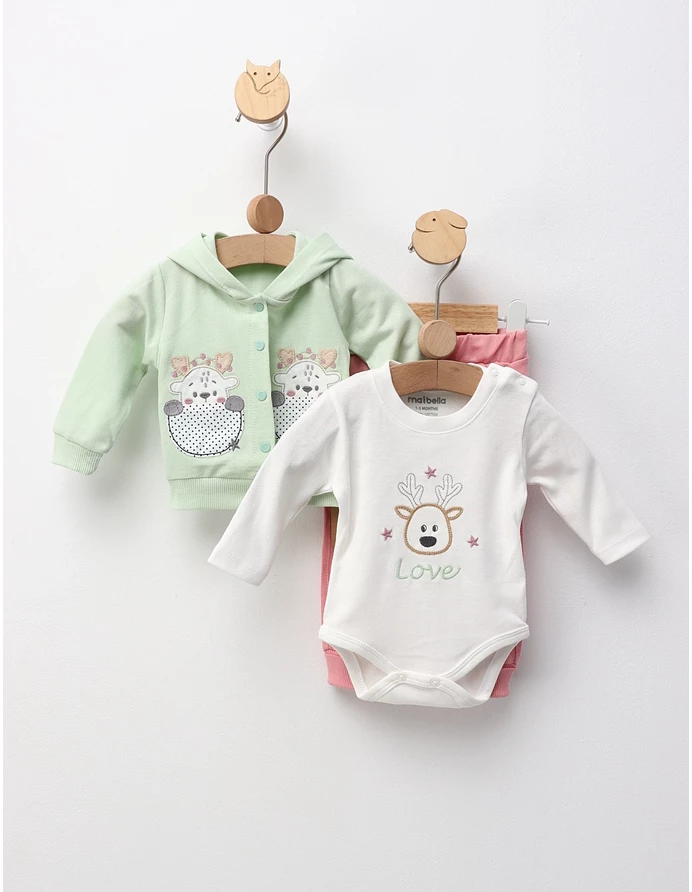 Costumas 3 piese, Loving Deer, verde picture - 3