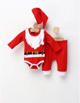 Costumas 3 piese, Mos Craciun, rosu