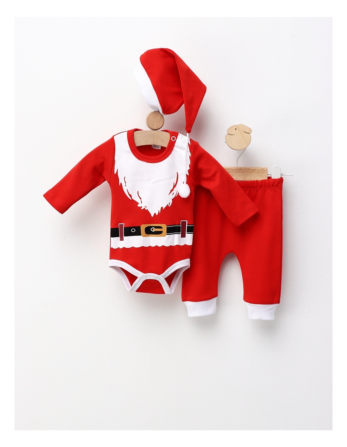 Costumas 3 piese, Mos Craciun, rosu