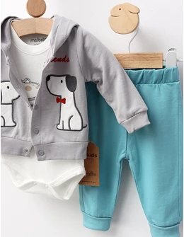 Costumas 3 piese, Two Best Friends, gri