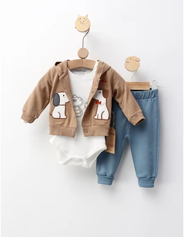 Costumas 3 piese, Two Best Friends, maro