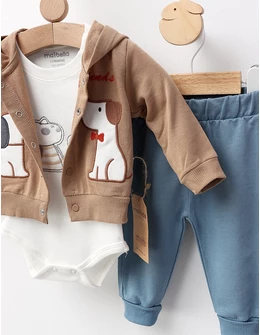 Costumas 3 piese, Two Best Friends, maro