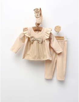 Costumas 3 piese, Zara, model bej